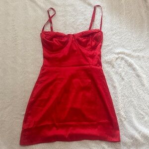 Beginning Boutique Red Mini Dress